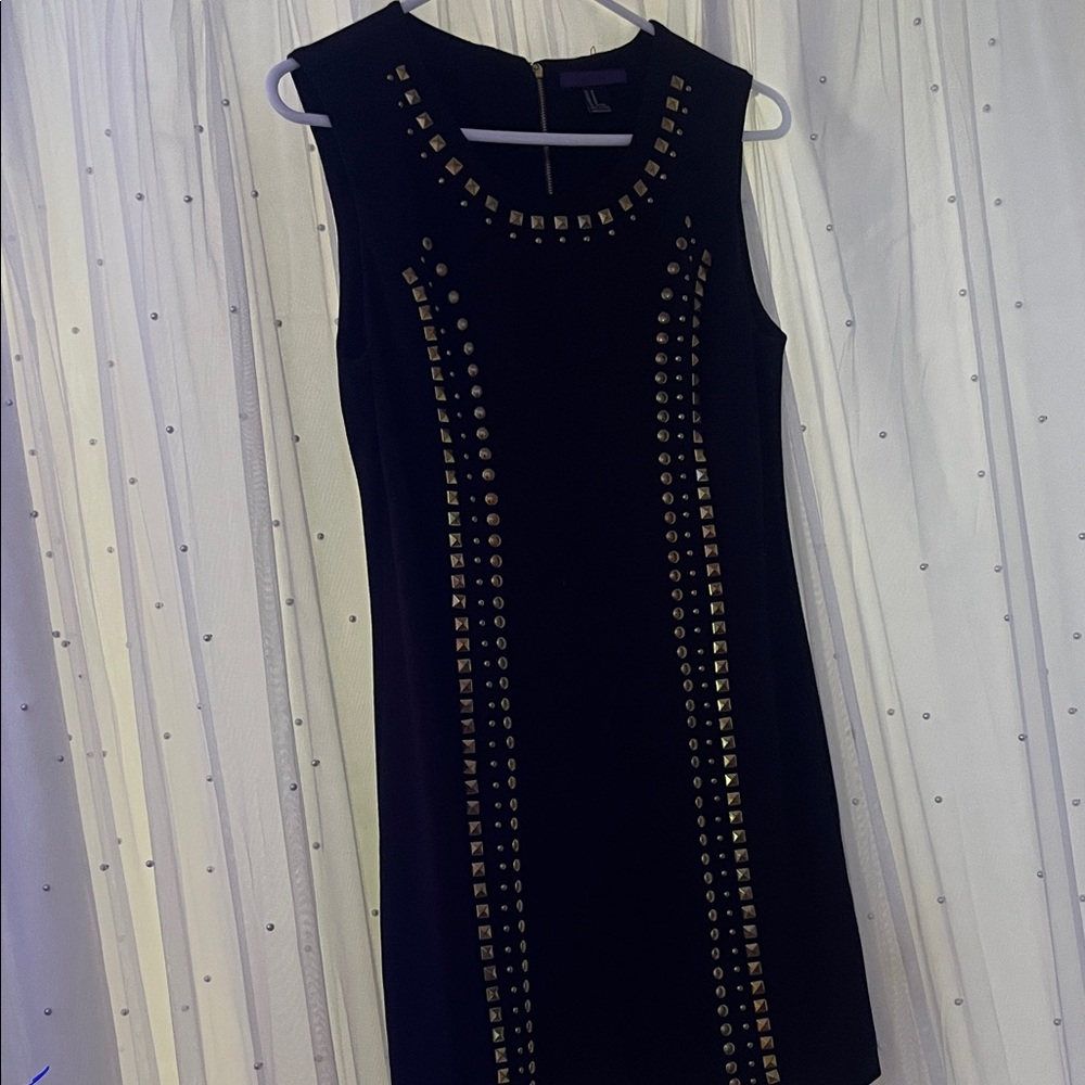 Forever 21 Black Dress with Gold Studs